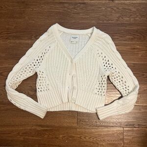 Abercrombie & Fitch Ivory Knit Cardigan